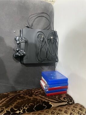 Sony PlayStation 4 Slim Black Console Bundle with Controller and Cables